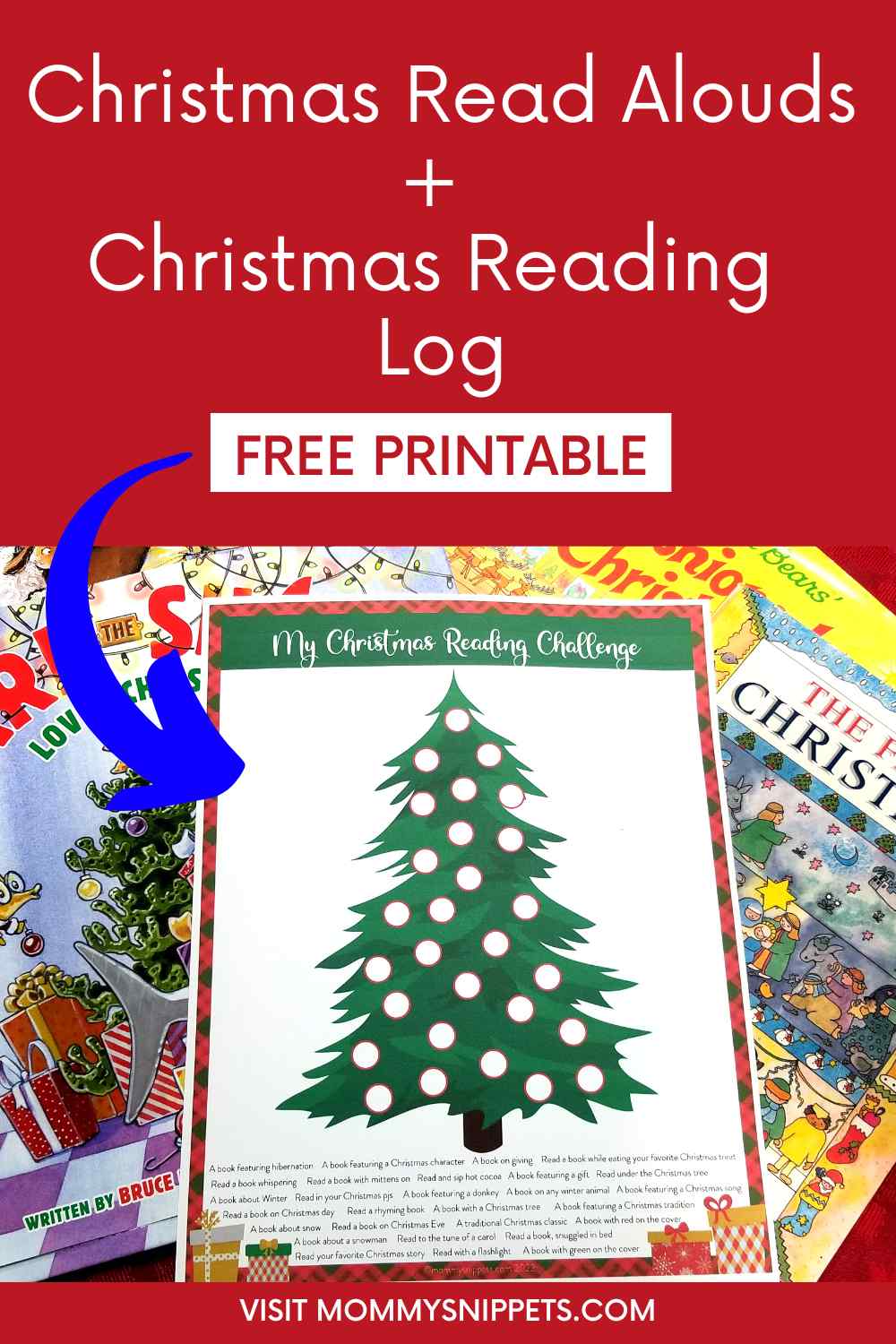 Christmas Read Alouds for Kids + Printable Christmas Reading Log