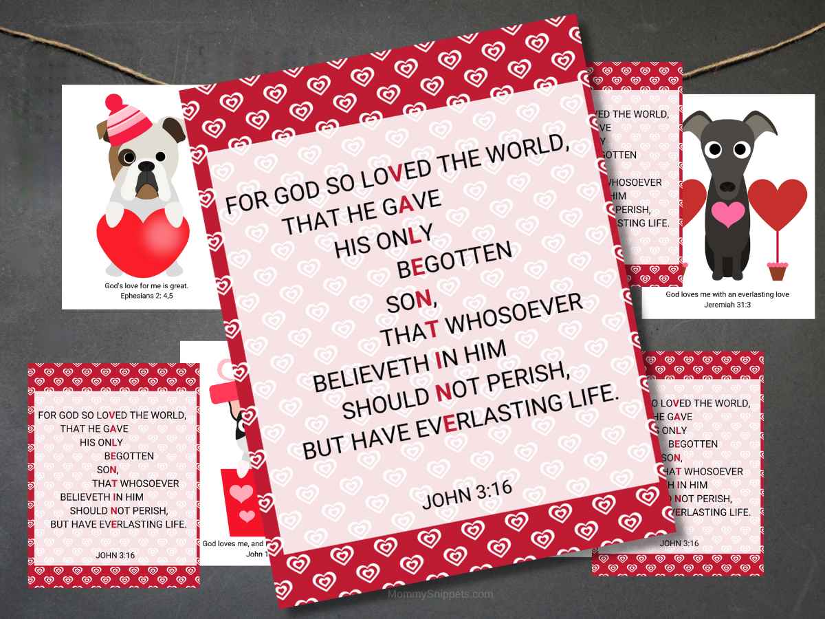 Valentine's Day - For God So Loved - 3 Premium Cards, KJV