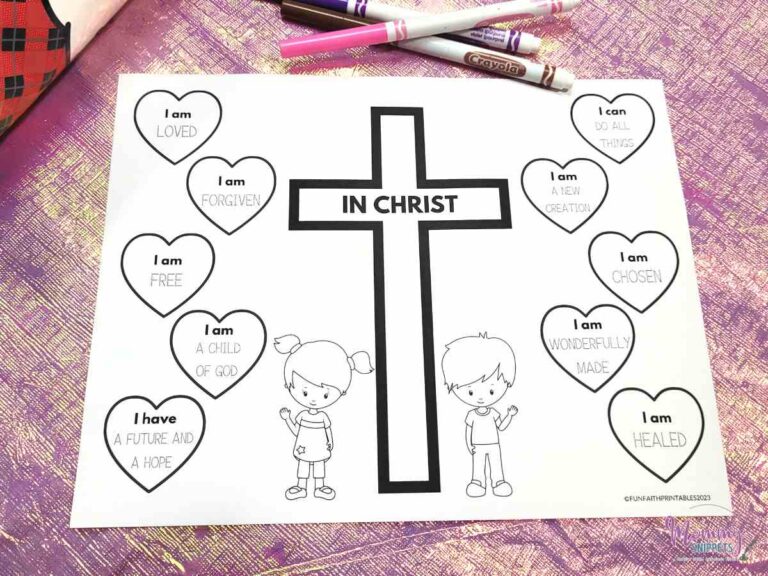 Who I Am In Christ Printable: Free Who I Am In Christ Worksheet for Kids