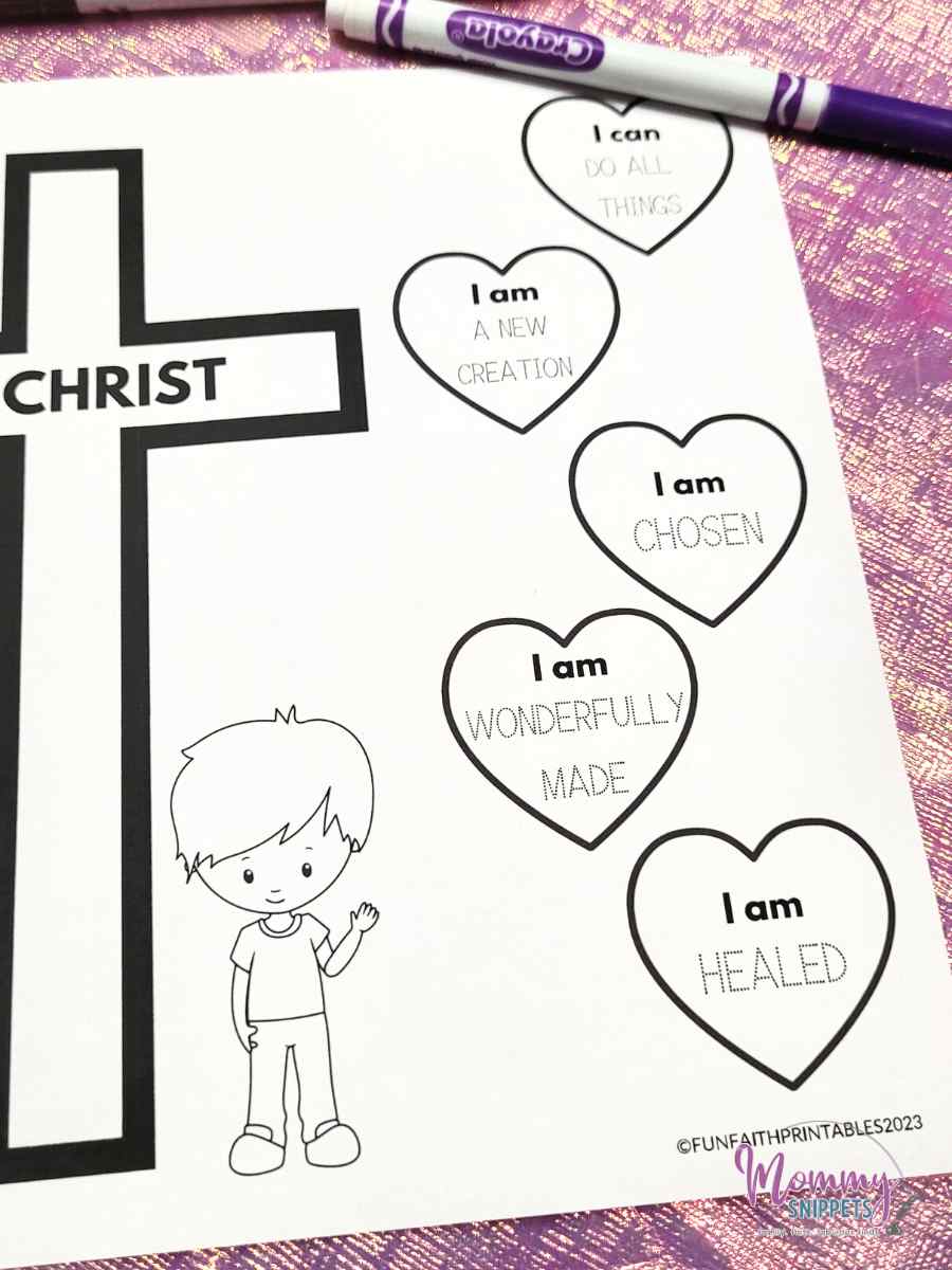 Who I Am In Christ Printable: Free Who I Am In Christ Worksheet for Kids