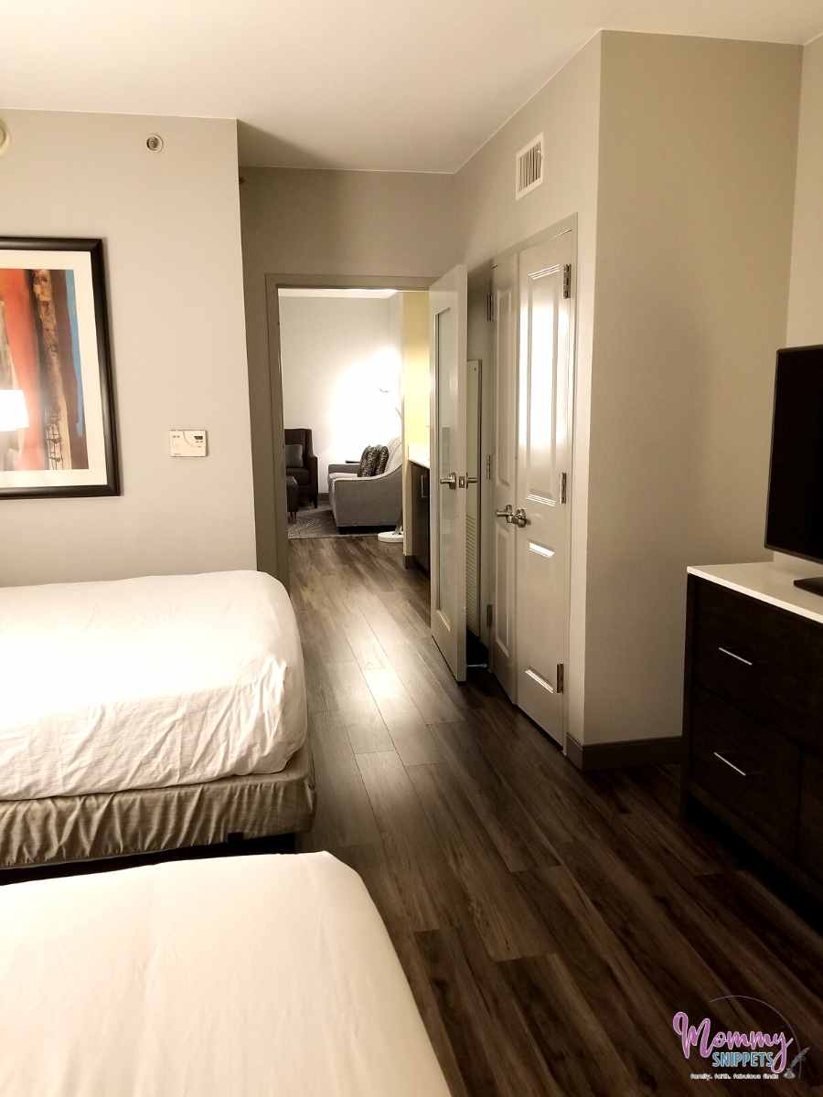 2 queen beds suite in the Embassy Suites by Hilton Houston Energy Corridor