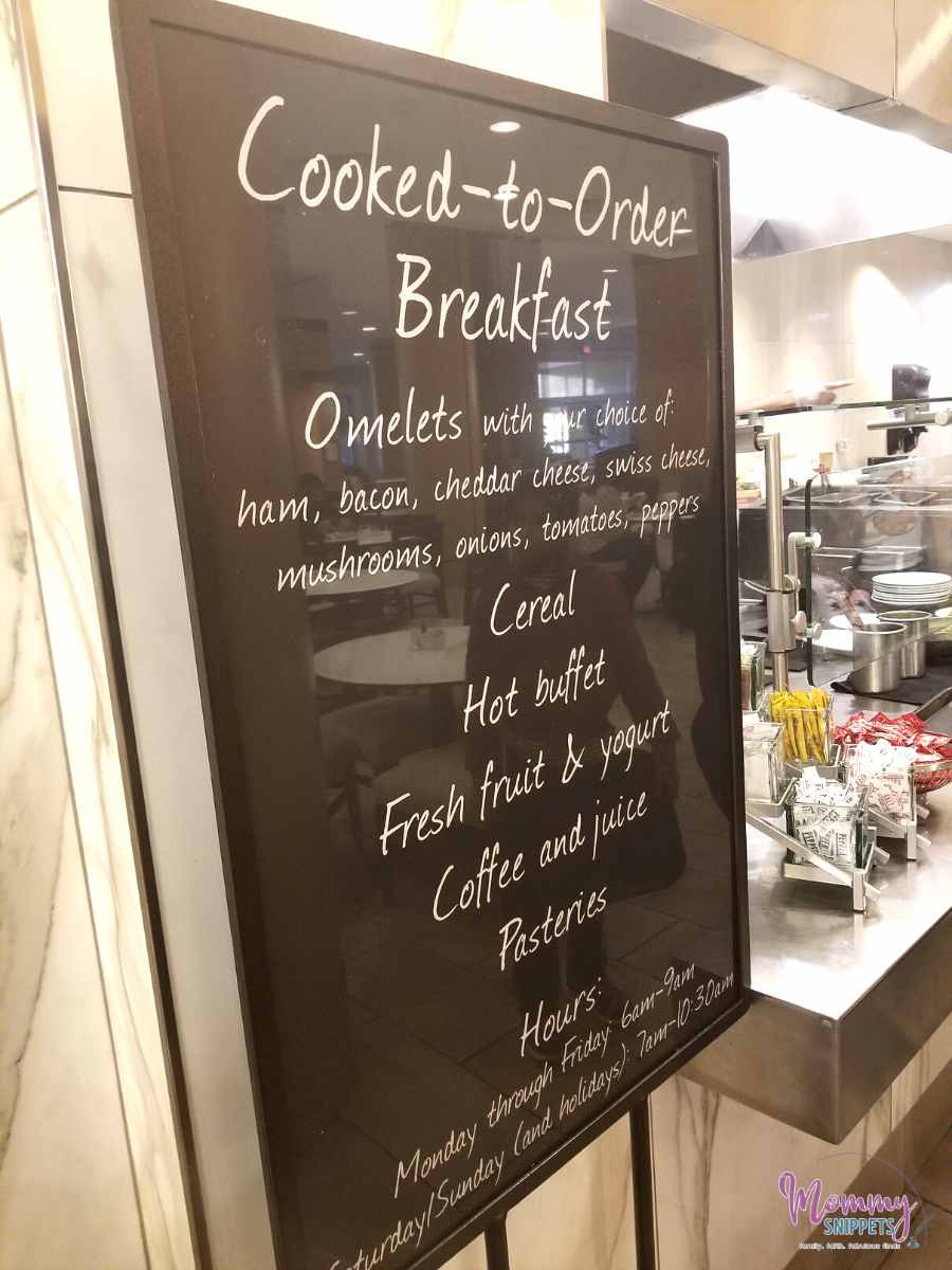 made to order breakfast menu at the Embassy Suites by Hilton Houston Energy Corridor