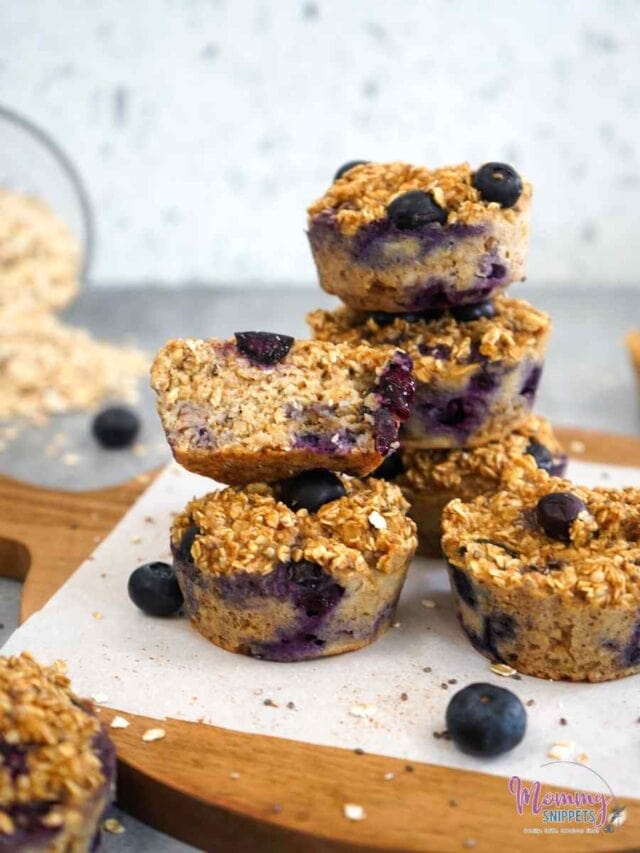Healthy Oats and Chia Seed Muffins with Blueberries