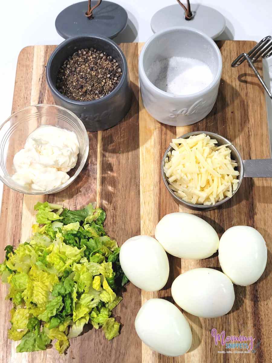 Ingredients needed to make the Peppered Egg Mayo Dip- An Easy Egg Dip Recipe 