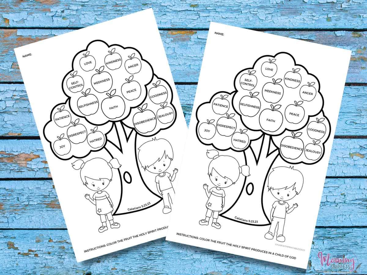 Printable Fruit of the Spirit Activity Sheet for Kids 