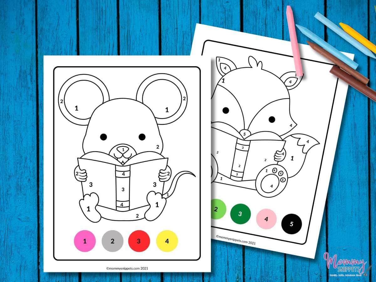 A Color By Number Reading Log Printable For Younger Kids 