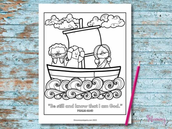 Free Printable Jesus Calms The Storm Coloring Pages - Mommy Snippets
