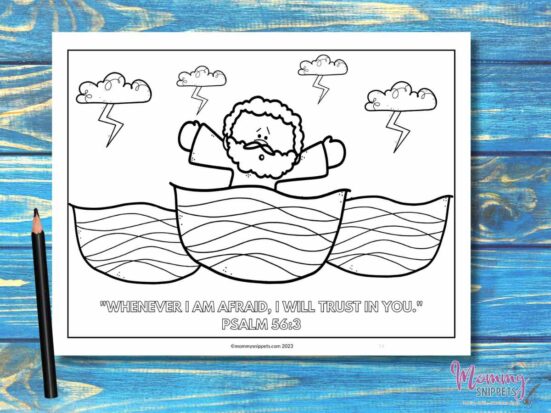 Free Printable Jesus Walks On Water Coloring Pages - Mommy Snippets