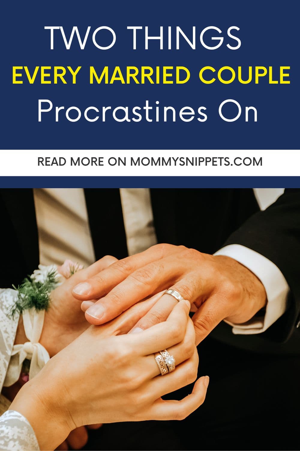 2 things newly married couples procrastinate on.