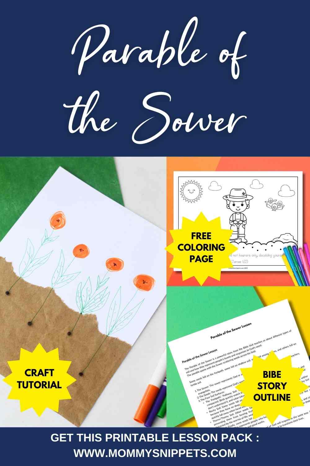 Use this easy Parable of the Sower craft and free Parable of the Sower coloring page to help kids remember the Parable of the Sower lesson taught by Jesus. 