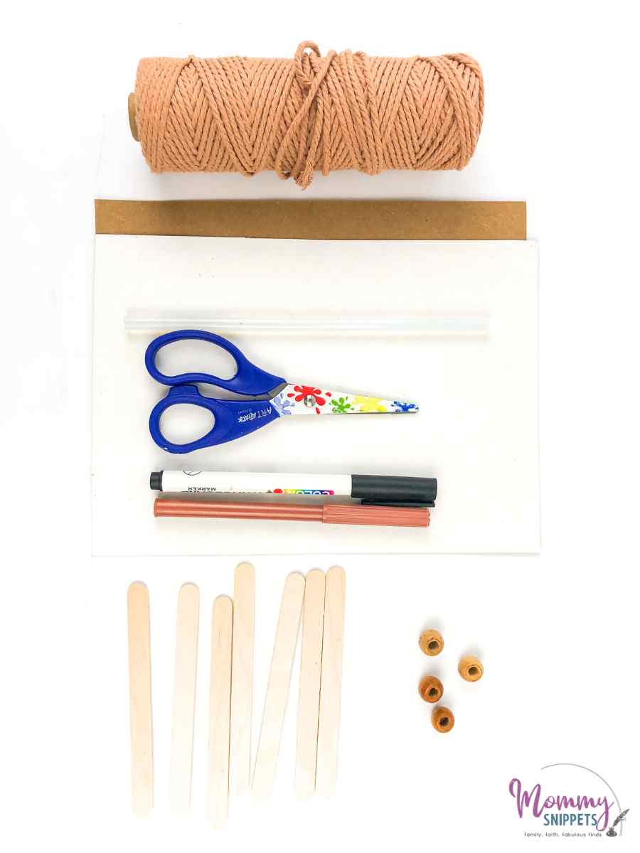 materials needed to make The Thankful Acorn- A Popsicle Stick Thankful Thanksgiving Craft