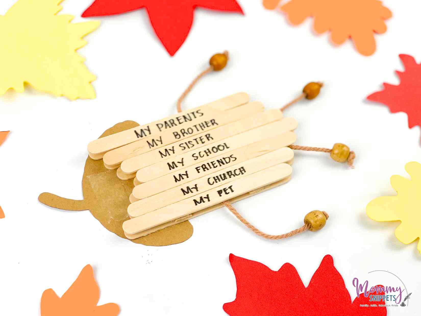 The Thankful Acorn- A Popsicle Stick Thankful Thanksgiving Craft