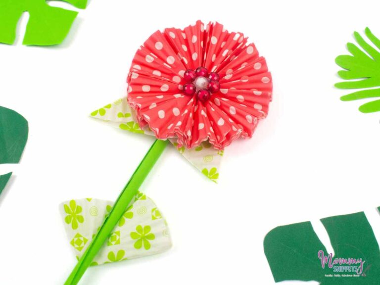 Easy Floral Craft Using Cupcake Liners!