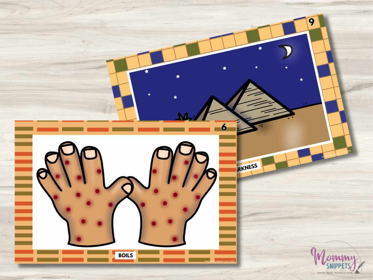 The 10 Plagues Printable Bible Poster Set for Kids