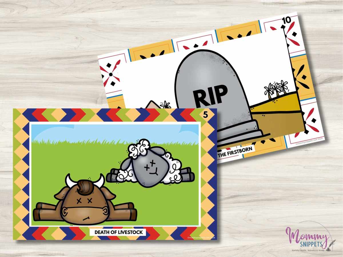 The 10 Plagues Printable Bible Poster Set for Kids